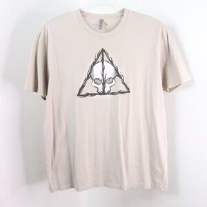 TeeTurtle Unisex Men's XL Harry Potter Deathly Hallows Skull Graphic T-Shirt